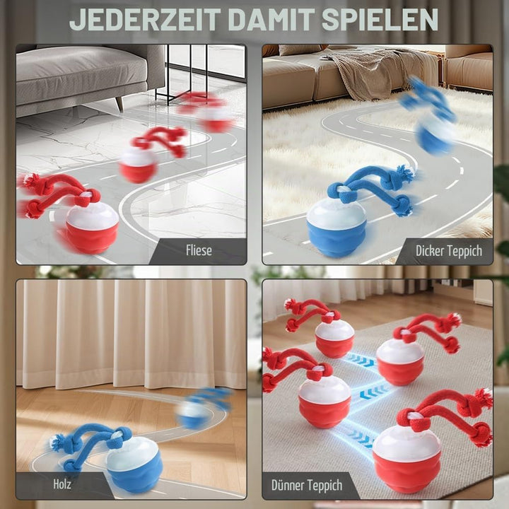 Interaktives Hundespielzeug, Interaktiver Spielball für Hunde mit Schnur, Hundeball Elektrisch Ball,