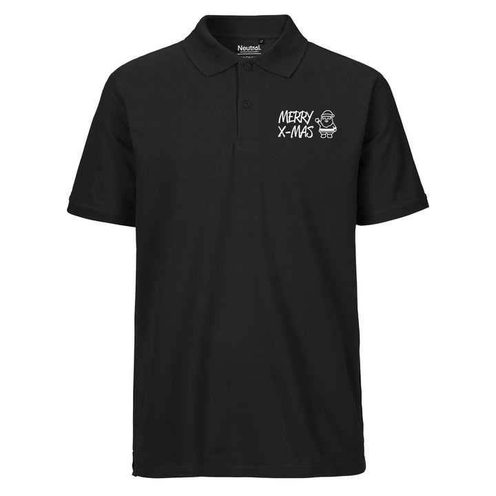 Huuraa Herren Polo Shirt Merry X-Mas Weihnachtsmann Bio Baumwolle Fairtrade Oberteil Grösse S-3XL mi