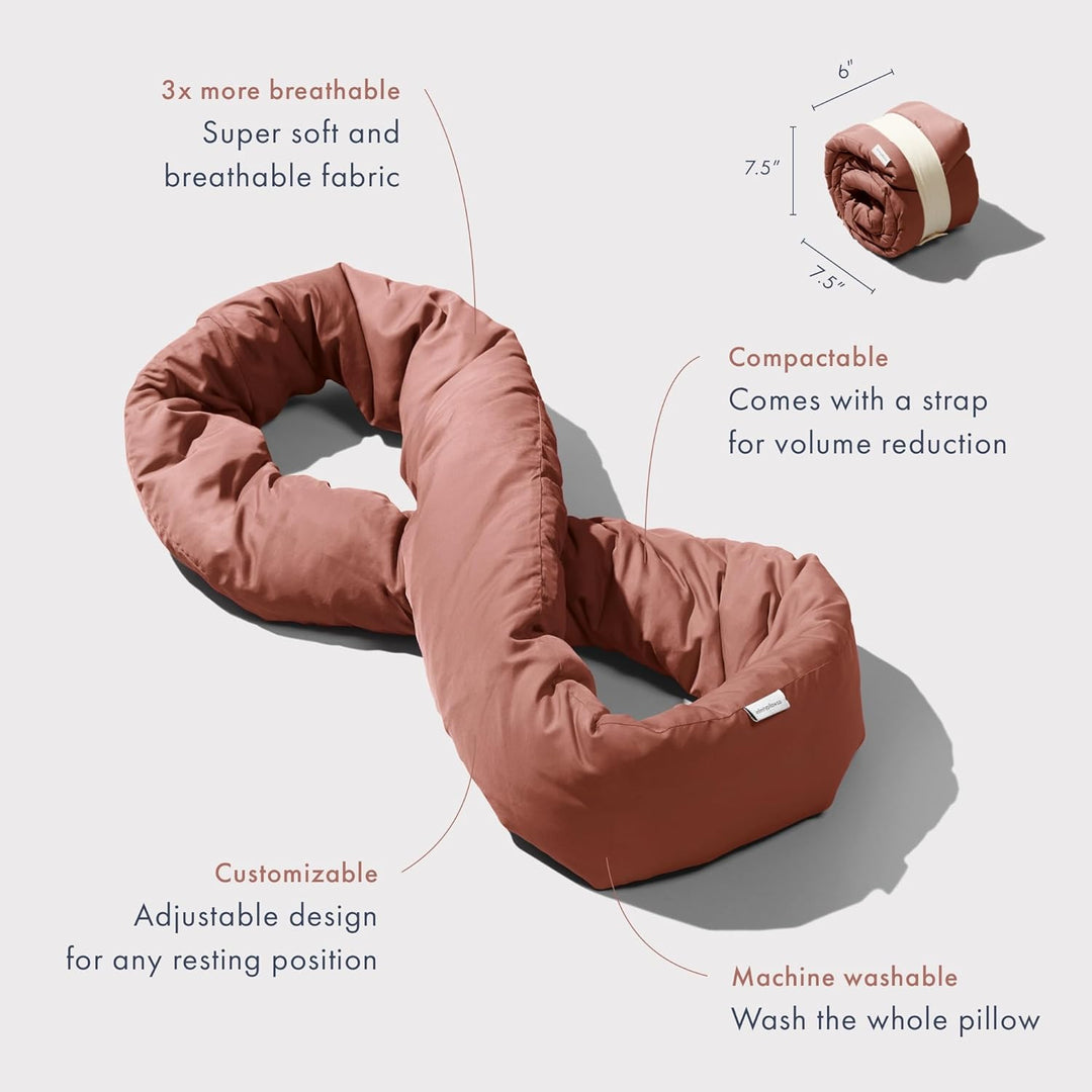 Huzi Design Infinity Pillow - Reisekissen Nackenkissen Ideal für Reise Büro Entwurf Weiches Nackenst