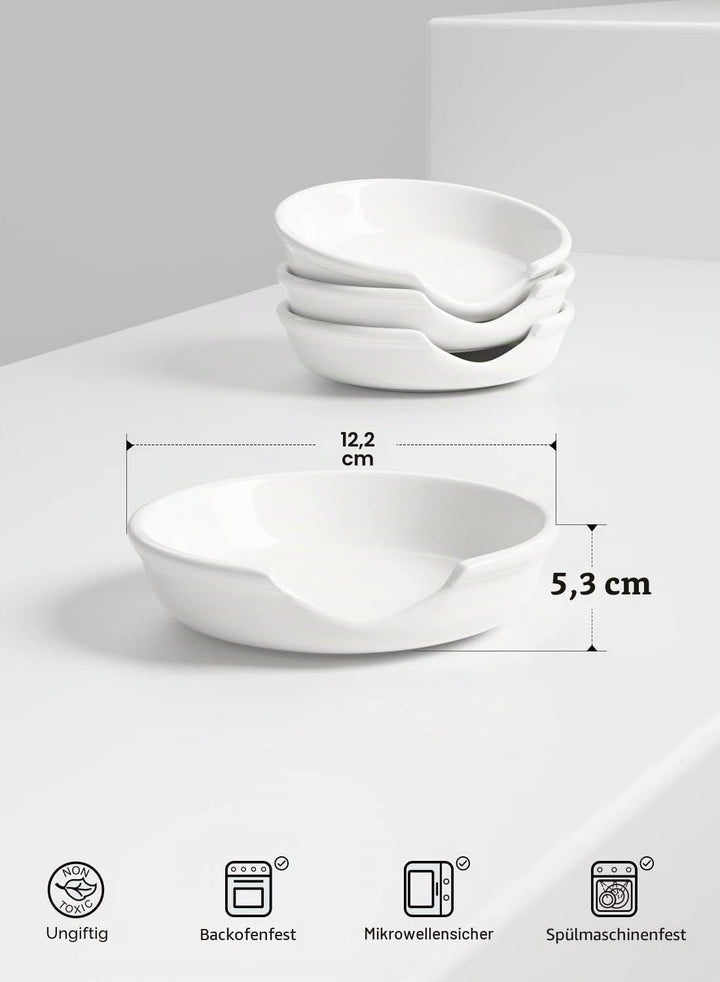 LE TAUCI Löffelablage Keramik für die Küche, 12,2 cm Kochlöffelablage für Teelöffelablage, Herd, Koc
