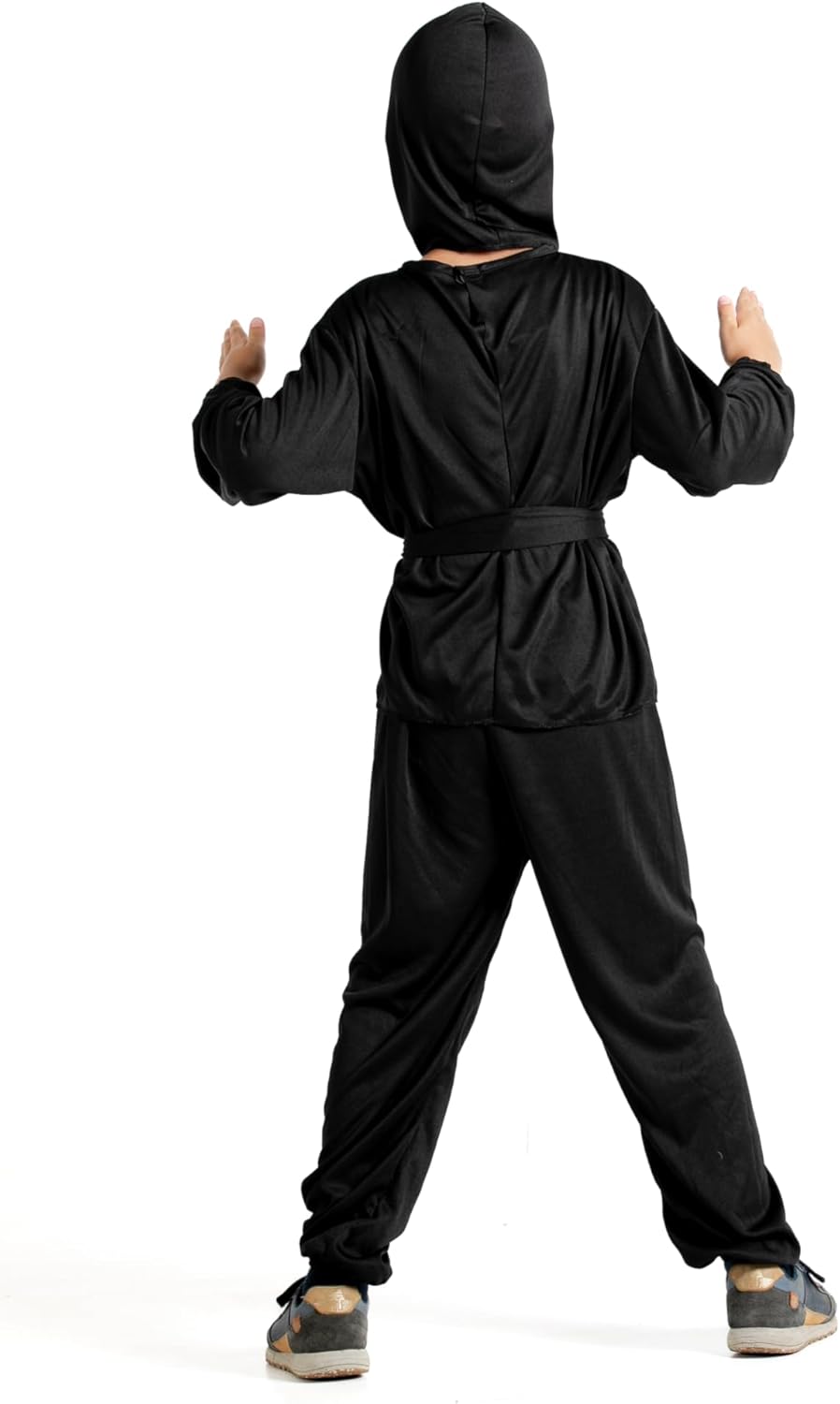 Fiori Paolo - Black Ninja Kostüm für Kinder 7-9 Jahre, 7-9 Jahre
