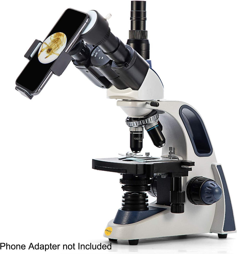 SWIFT SW380T Trinokulares Durchlicht Mikroskop 40X-2500X, Siedentopf Kopf, Labor Compound Mikroskop