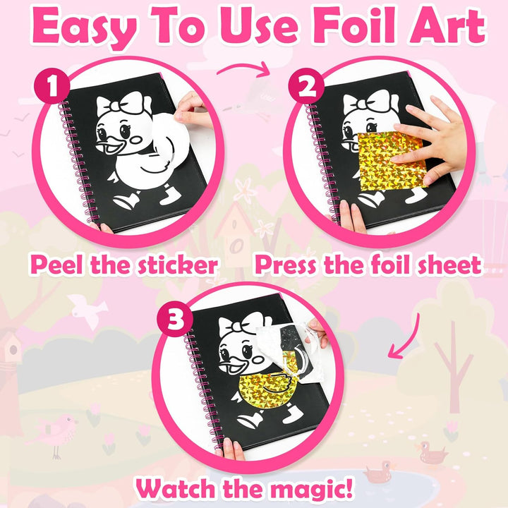 FUNNYB&amp;G Foil Art Kinder Kunst &amp; Bastelaktivität: Kreatives Reisespielzeug für DIY-Aktivität, Bastel