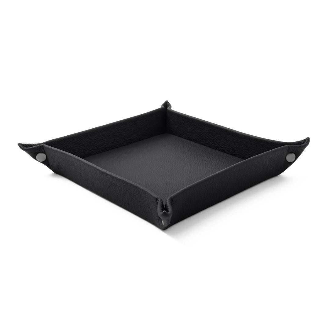 Eglooh - Iris - Taschenleerer aus echtem Leder Schwarz - Schreibtisch-Organizer mit modernem Design