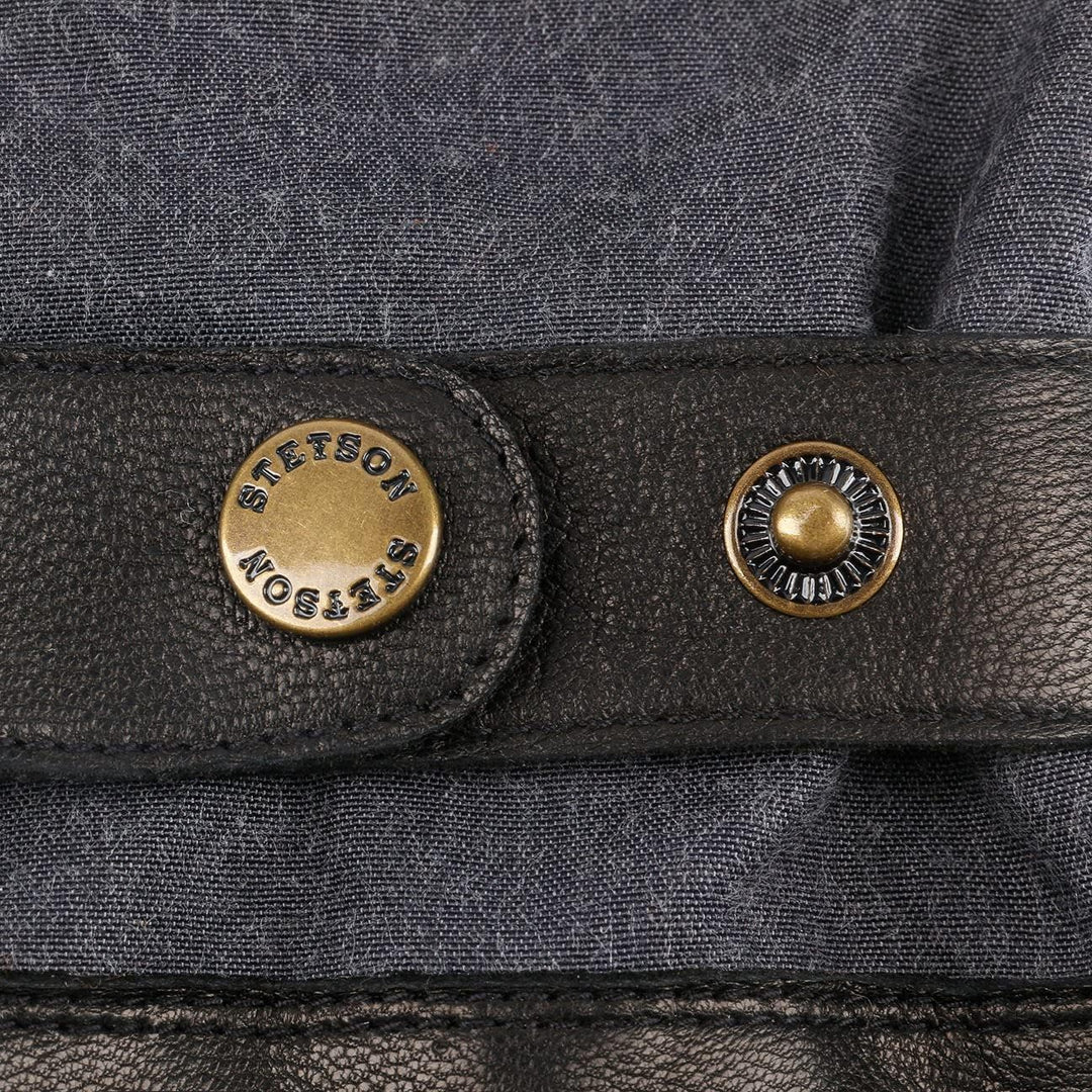 Stetson Nappa Waxed Cotton Lederhandschuhe Herren - Handgefertigt - Handinnenfläche aus 100% Nappale