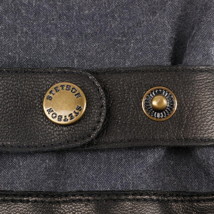 Stetson Nappa Waxed Cotton Lederhandschuhe Herren - Handgefertigt - Handinnenfläche aus 100% Nappale