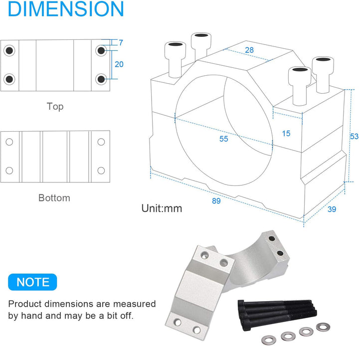 Daedalus CNC Bürstenloser Spindelmotor Kit, 600w, ER16, 48V DC, 9000RPM ER16 600 W Er16-Kit, ER16 60