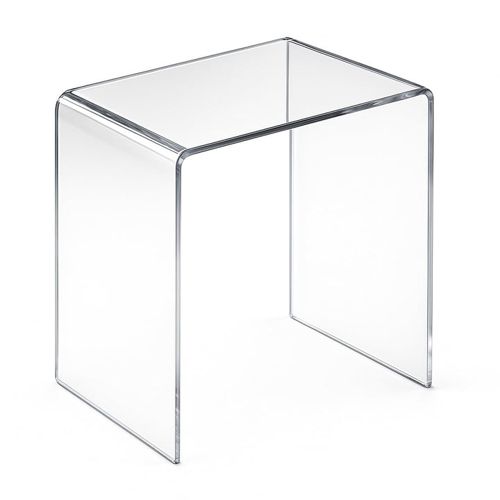 HOWE-Deko Hochwertiger Acryl-Glas Beistelltisch/Nachttisch, transparent, B44 x T29,5 cm, H 42,5 cm,