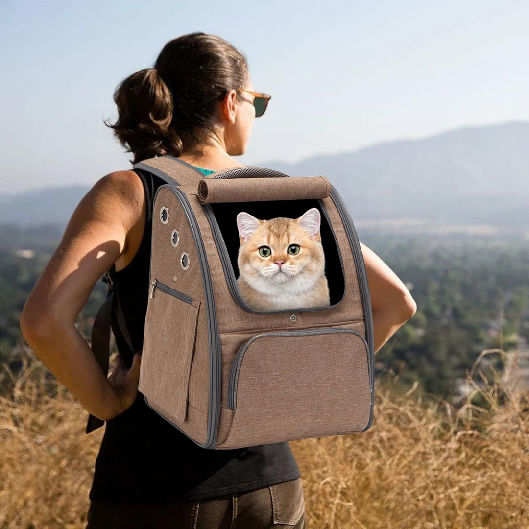 PETCUTE Hunderucksack Atmungsaktiv Katzenrucksack Hundetragetasche Faltbar Haustier Rucksäcke Wander
