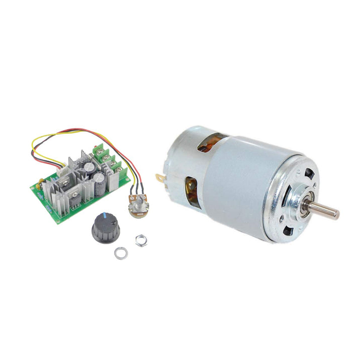 CHANCS Mini-Elektromotor 775 DC 12V/24V 10000/20000RPM Getriebemotor mit PWM einstellbarem, umkehrba