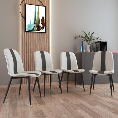 Mondeer Esszimmerstühle 4er Set, Küchenstuhl Polsterstuhl mit Metallbeinen Modernes Design, für Essz