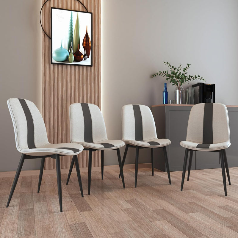 Mondeer Esszimmerstühle 4er Set, Küchenstuhl Polsterstuhl mit Metallbeinen Modernes Design, für Essz