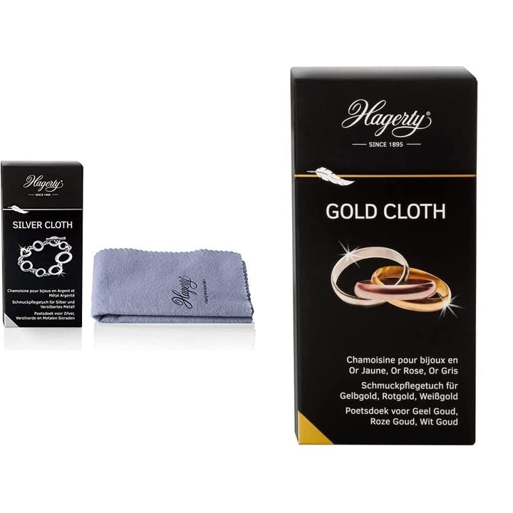 Hagerty Silver Cloth Schmuck Reinigungstuch 36x30cm I imprägniertes Tuch aus Baumwolle & Gold Cloth