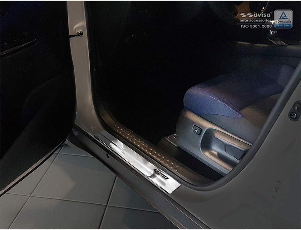 Avisa INOX Door sill Protectors Compatible with Toyota C-HR 2016-2019 & Facelift 2019- & RAV4 IV FL