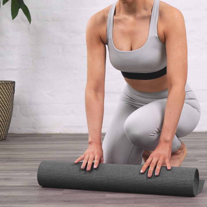 Myga Einsteiger-Yogamatte | Rutschfest & Leicht zu tragen – 4 mm Dicke | Ideal für Yoga, Pilates, Me