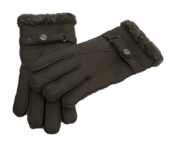 Reissner Lammfelle Fingerhandschuhe HDS-FINGER2 Merino Lammfell Nappa Leder in schwarz, beige und wa