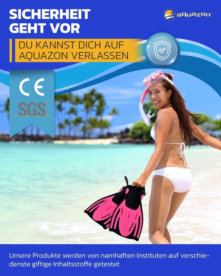 AQUAZON Alicante Verstellbare Flossen, Schnorchelflossen, Taucherflossen, Schwimmflossen für Kinder