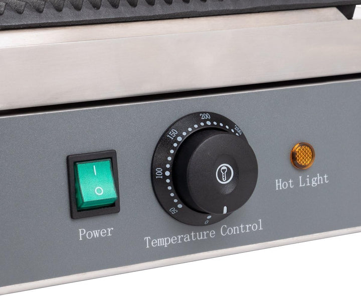 GastroHero Elektro-Kontaktgrill ECO 1,8 kW, gerillt Gastronomiebedarf