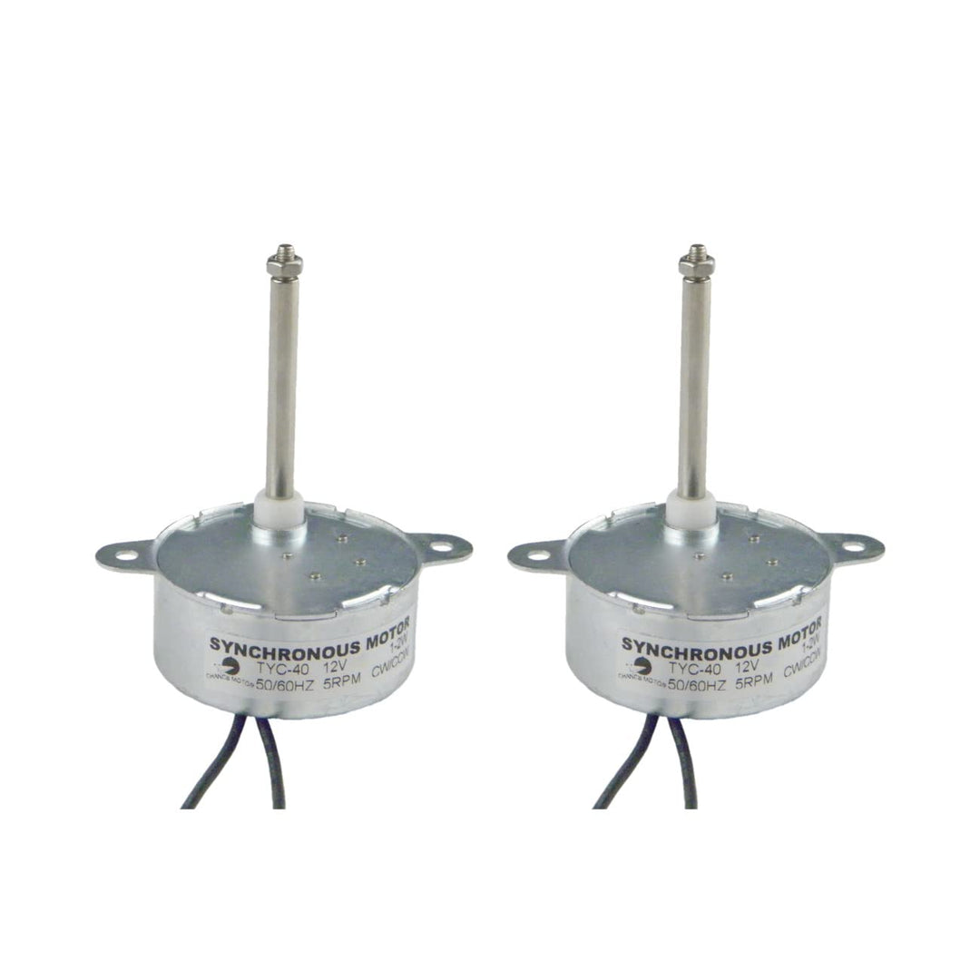 CHANCS 2PCS Synchronmotor TYC-40 AC 12V 5RPM Wellenlänge 4.6cm für faseroptisches Weihnachtsornament