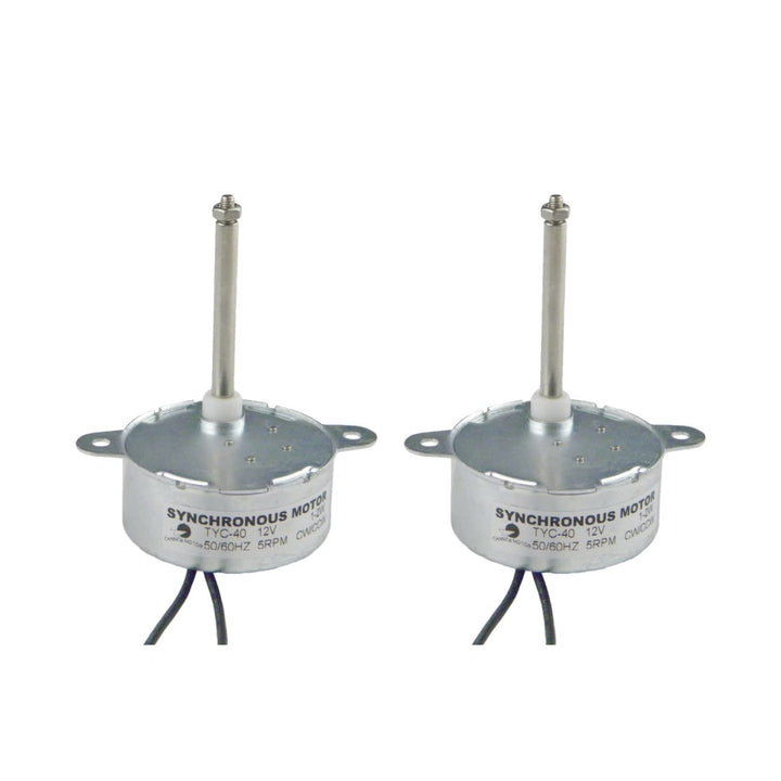 CHANCS 2PCS Synchronmotor TYC-40 AC 12V 5RPM Wellenlänge 4.6cm für faseroptisches Weihnachtsornament