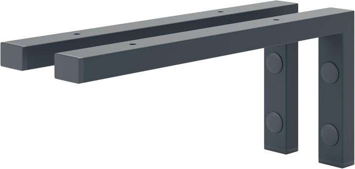 HOLZBRINK 2X Wandkonsole Grau für Waschtisch, Design und stabil Waschtischhalterung oder Winkel für