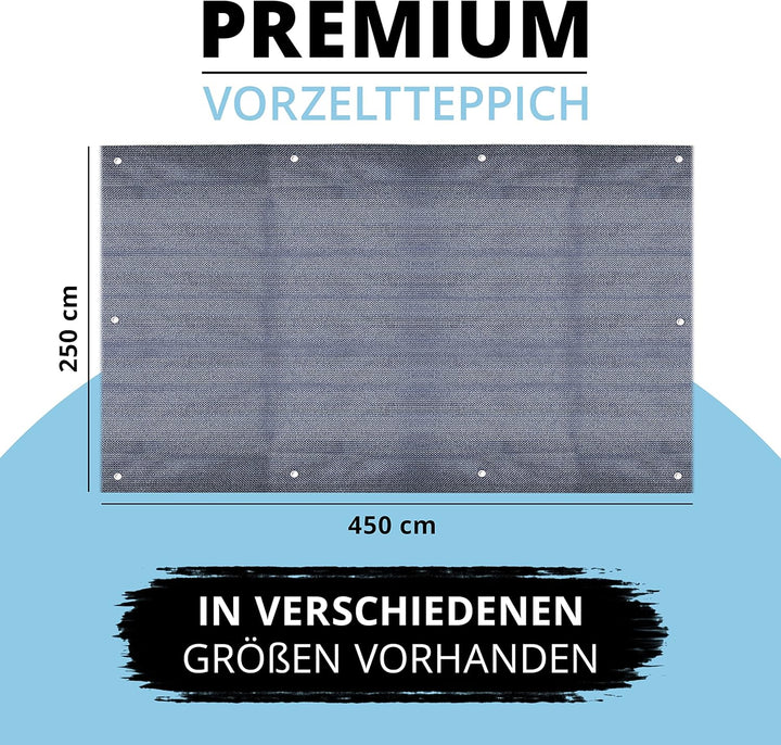 Vorzeltteppich – Markisenteppich – Outdoor-Teppich – wasserfest + wasserdurchlässig – Zeltunterlage