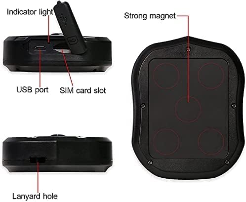 TKMARS 4G Tracker Auto GPS Tracker Auto Echtzeit-Ortung, 90 Tage Standby-Zeit, Stark Magnetisch Wass