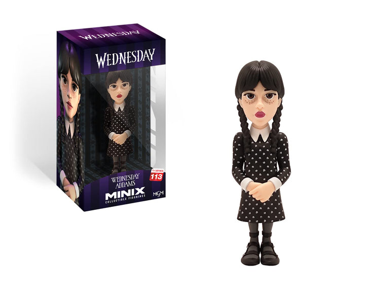 MINIX Collectible Figurines, Wednesday - Wednesday Addams, 12 cm Sammelfigur, Ab 17+ Jahren, Deutsch