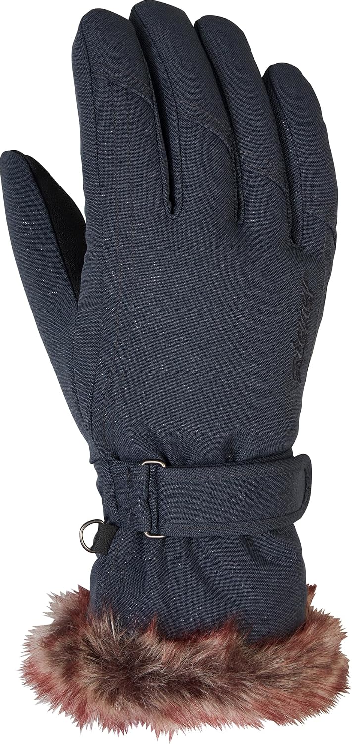 Ziener Damen Ski-Handschuhe/Wintersport, Warm, Atmungsaktiv Kim, 801117 7.5 gray ink spark, 7.5 gray