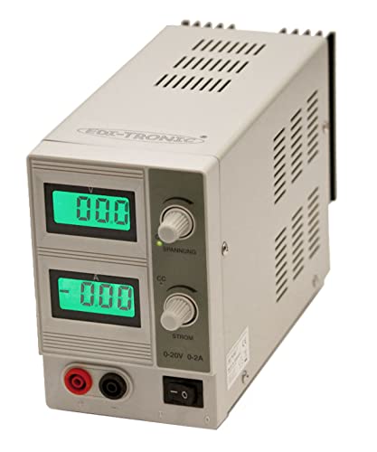 edi-tronic DC Regelbares Labornetzgerät 0-20V 0-2A EDI2002C Labornetzteil Netzgerät regelbar EDI2002