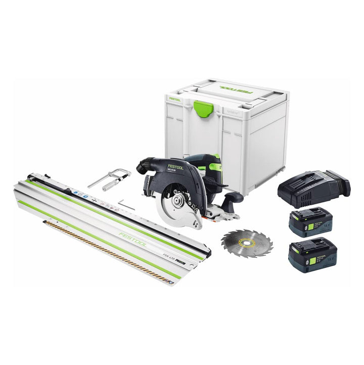 Festool Akku-Handkreissäge HKC 55 5,0 EBI-Set-FSK 420 (mit Akkupacks, Schnellladegerät, Kreissägebla