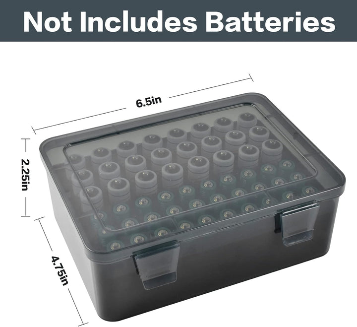 FULLCASE Batteriebox Batterie Aufbewahrungs Organizer für 54 AAA AA Batterien, Batterien aufbewahrun