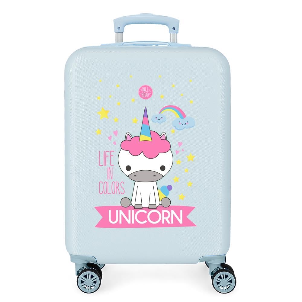 Roll Road Little Me Kabinenkoffer Blau 37x55x20 cms Hartschalen ABS Kombinationsschloss 32L 2,5Kgs 4
