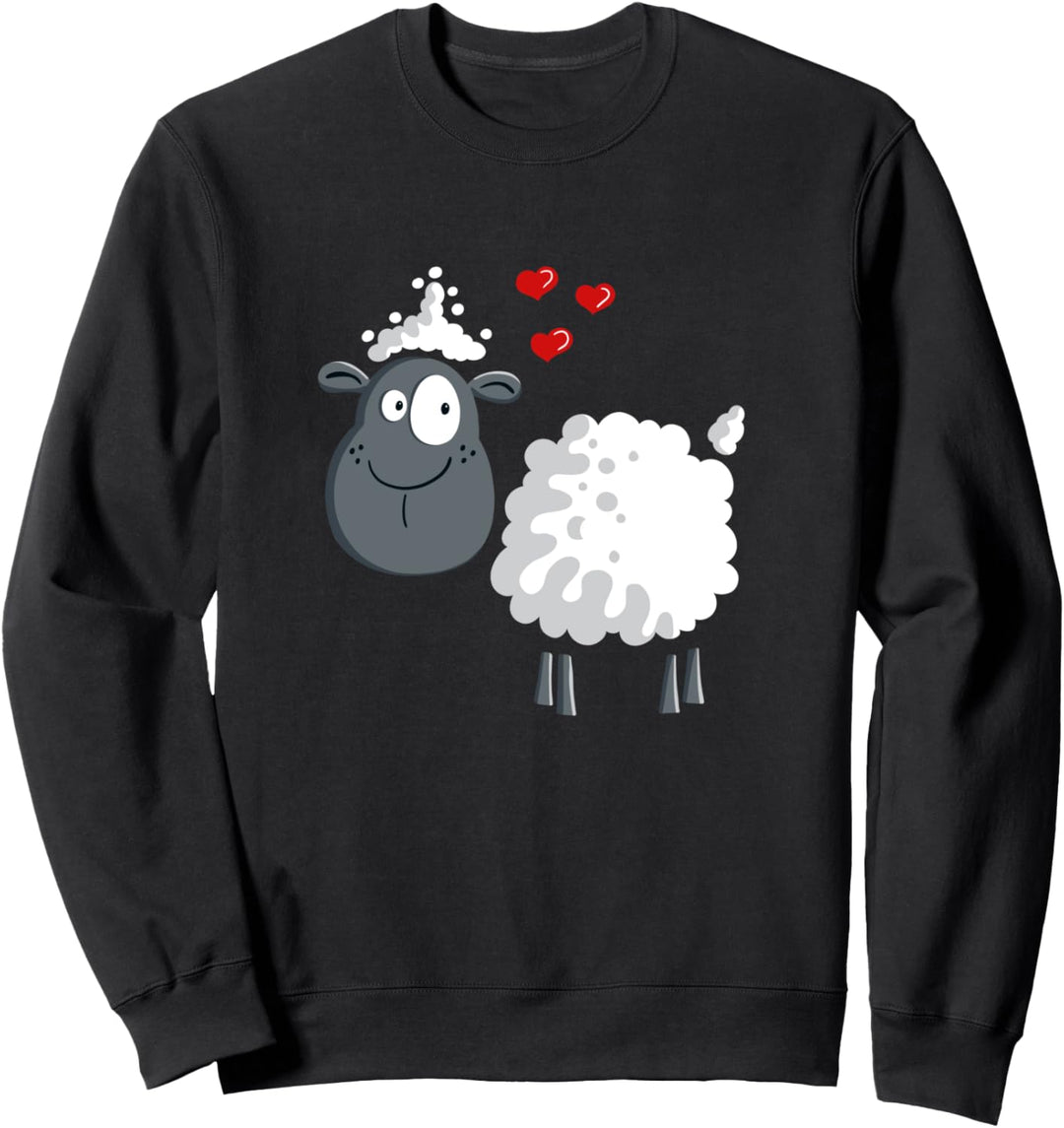 Happy Schaf In Love I Wollschaf Fun Schafe Tiermotiv Sweatshirt
