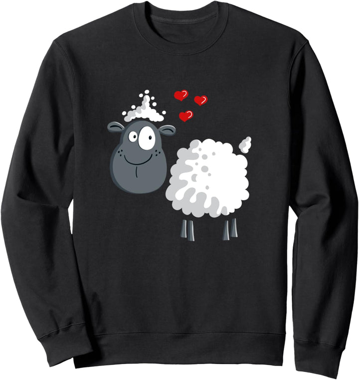 Happy Schaf In Love I Wollschaf Fun Schafe Tiermotiv Sweatshirt