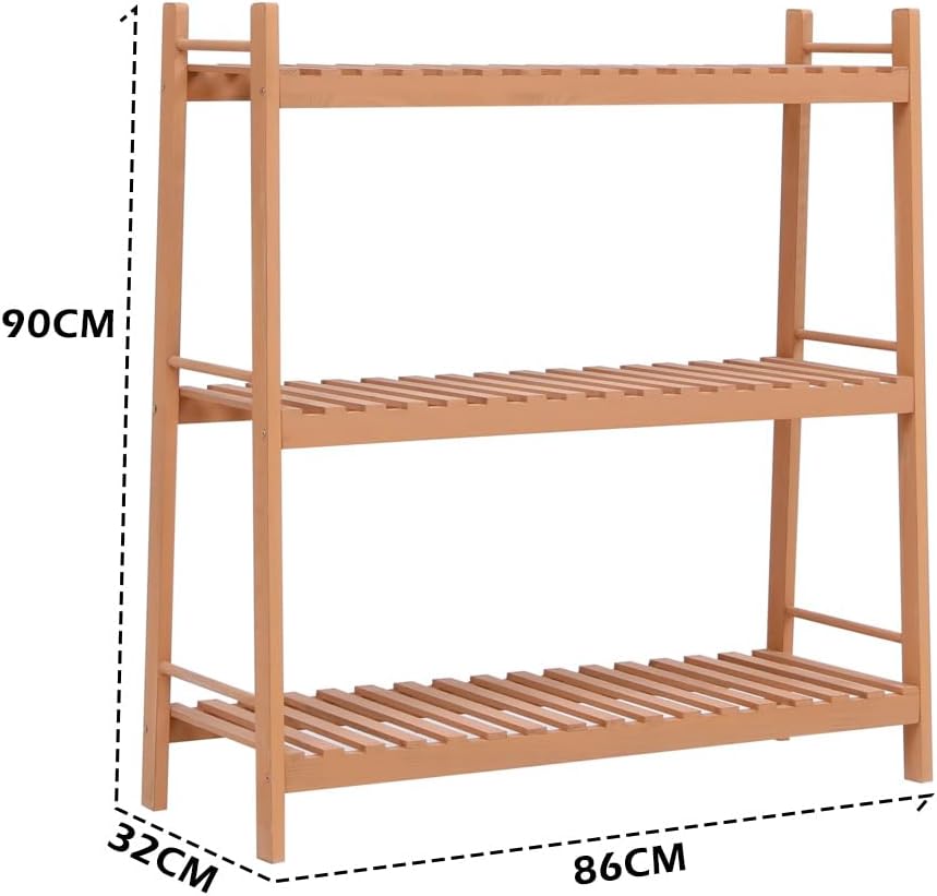 3-Tier Holz Pflanzenregal, Pflanzenständer Blumenregal Stabiler Blumenständer Blumentreppe mit Mehre