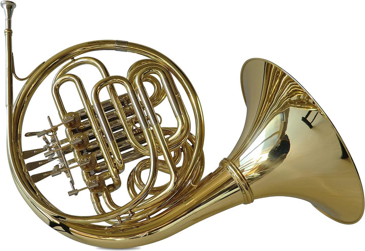 SYMPHONIE WESTERWALD® Waldhorn/Doppelhorn in Bb/F, Gold/Silber inkl. Luxus-Hartschalenkoffer und Zub