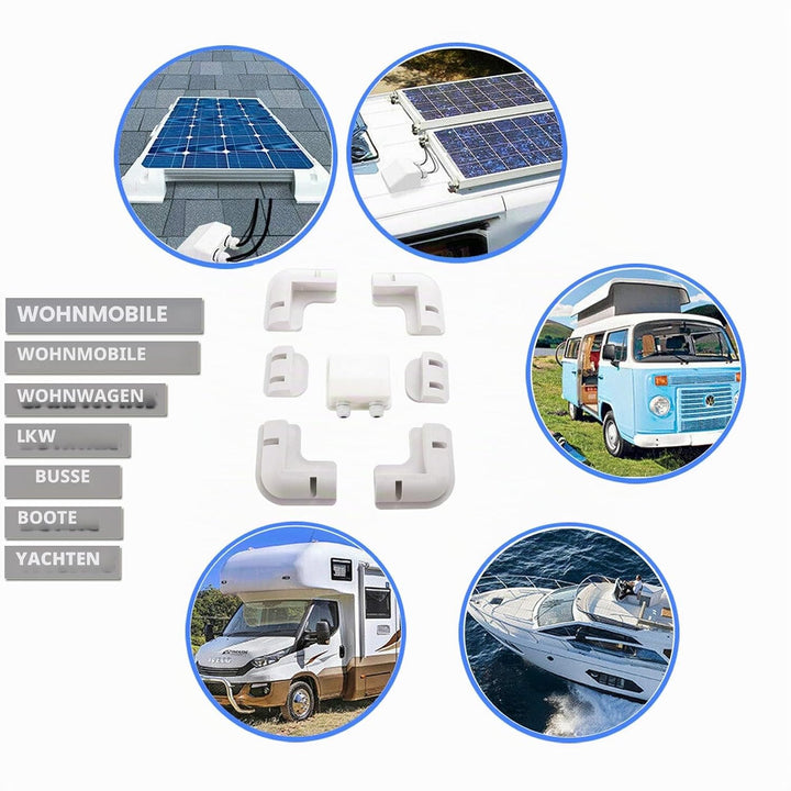 TRAMILY Solarpanel-Halterungen Weisse ABS-Solarpanel-Montagehalterungen Bohrfreie Eckhalterungshalte