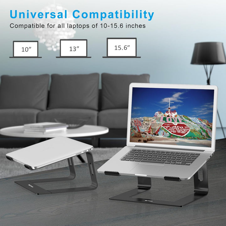 BoYata Laptop Ständer, Ergonomisch Aluminium Notebook Ständer, Tragbarer Belüfteter Laptop Halterung