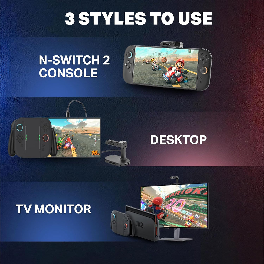 NITHO 1080P Full HD Webcam Kompatibel mit Switch 2, USB-C Kamera für Video-Chat und kompatible Spiel