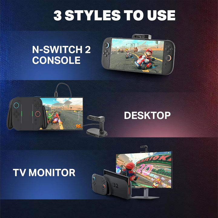 NITHO 1080P Full HD Webcam Kompatibel mit Switch 2, USB-C Kamera für Video-Chat und kompatible Spiel