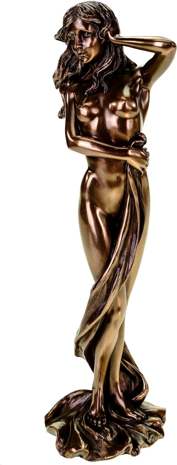 Veronese by Joh. Vogler GmbH Weiblicher Akt Frau lässt Ihr Tuch langsam runtersinken Figur Skulptur