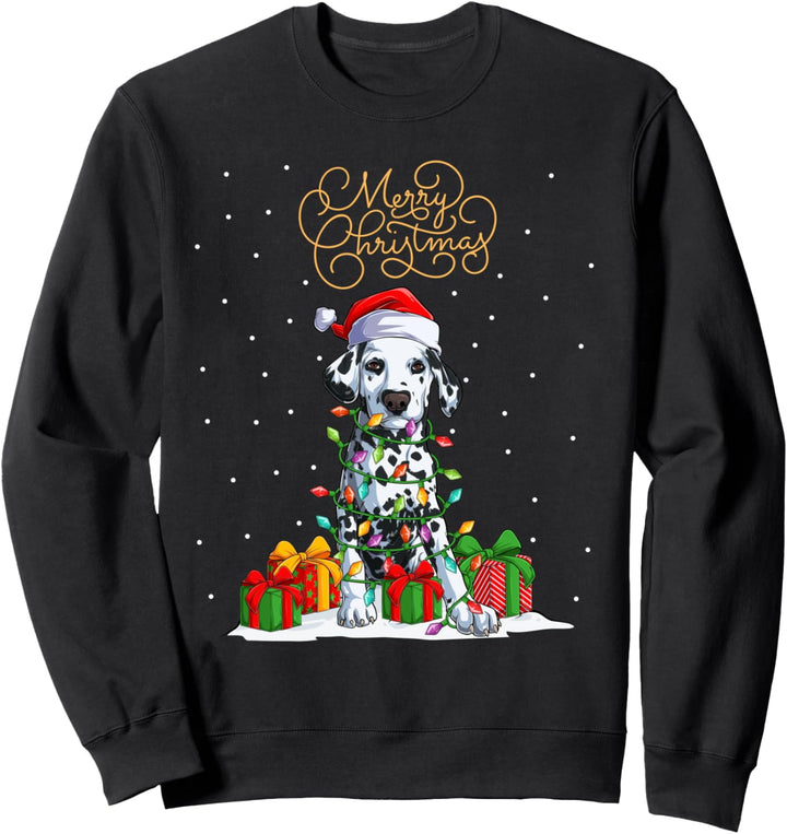 Dalmatiner Merry Christmas Xmas Lustig Weihnachts Dalmatiner Sweatshirt