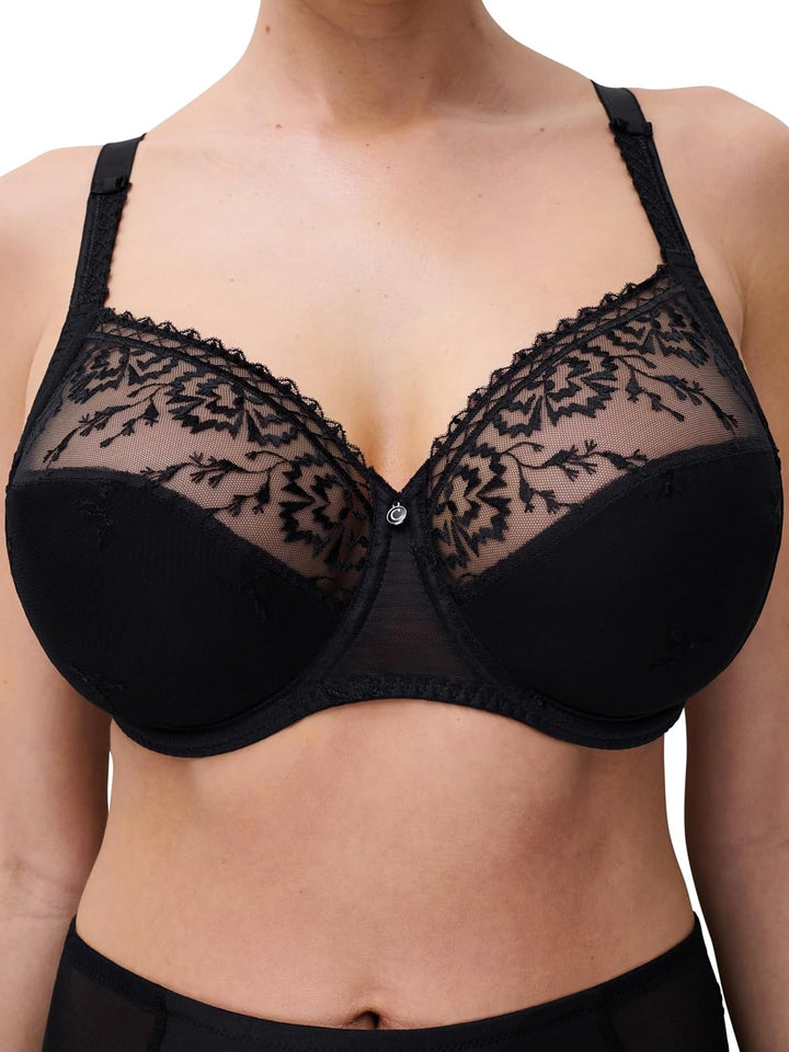 Chantelle Every Curve, Sehr Bedeckender Bügel-BH, Damen Unterwäsche 70F Schwarz, 70F Schwarz