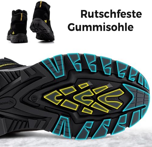 JACKSHIBO Winterschuhe Herren Winterstiefel damen mit Warm Gefüttert Wasserdicht Schneeschuhe Rutsch