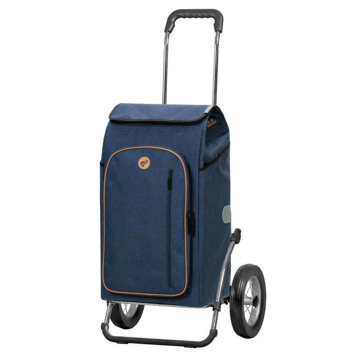 Andersen Einkaufstrolley Royal Stahl klappbar mit Metallspeichen-Rad Ø 25cm und 61 Liter Tasche Folk