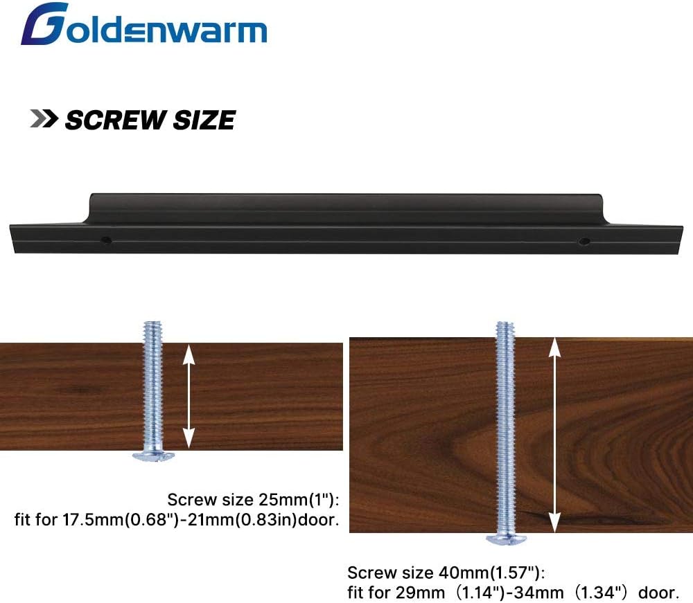goldenwarm 10 Stück Küchengriffe 160mm Schrankgriffe Edelstahl Türgriffe Küche Möbelgriffe Schwarz G