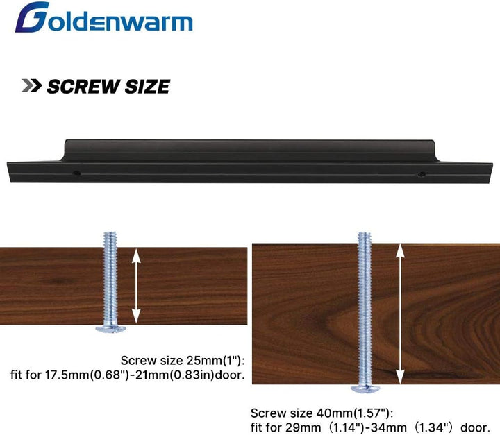 goldenwarm 10 Stück Küchengriffe 160mm Schrankgriffe Edelstahl Türgriffe Küche Möbelgriffe Schwarz G