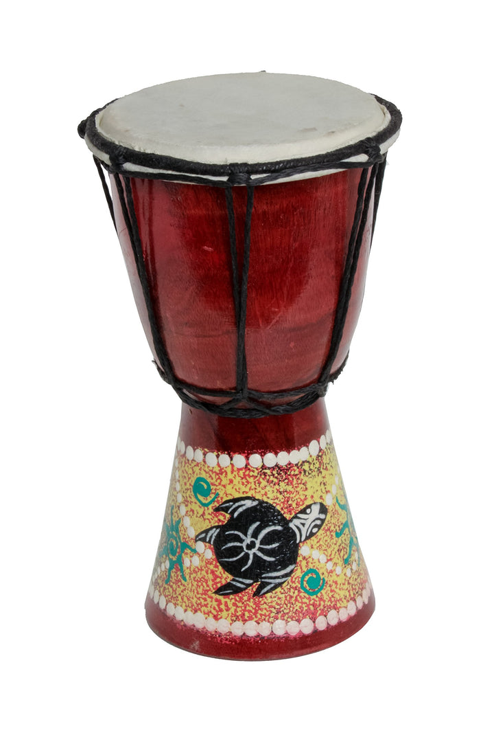 20cm Schildkröte Bemalt Djembe Trommel Bongo Drum Handtrommel Buschtrommel Percussion Kinder Fair Tr