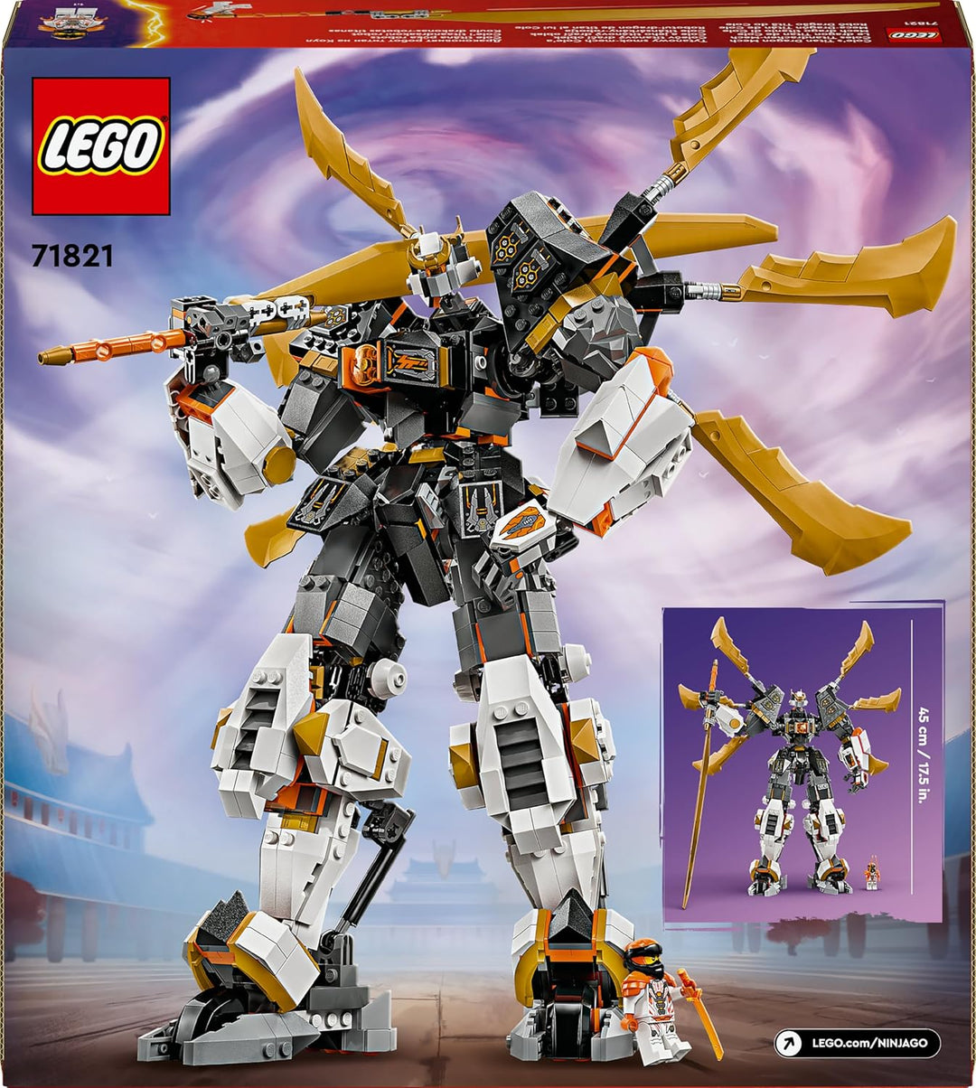 Lego NINJAGO Coles Titandrachen-Mech, Abenteuer Spielzeug für Kinder, Ninja Spielset mit 1 Minifigur